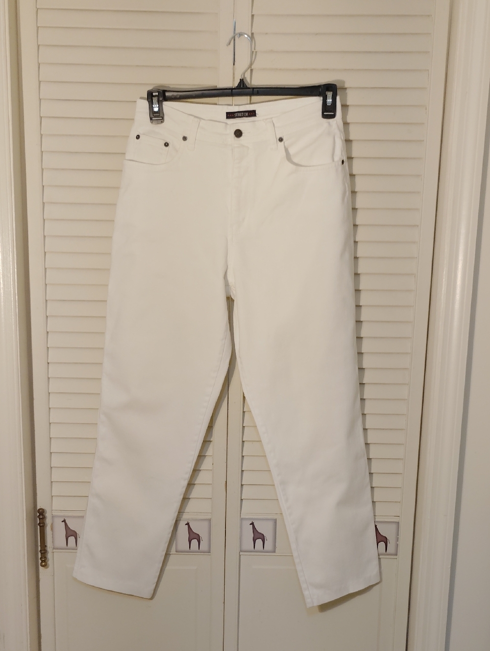 bill blass Straight Leg White Jeans